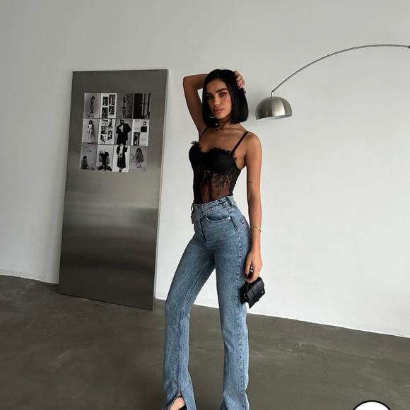 CROSS BELT JEANS high rise blue - Picture 7 of 8